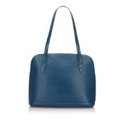 Louis Vuitton Epi Lussac Bag, the Lussac features an epi leather body, flat straps, a top zip