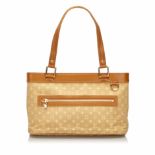 Louis Vuitton Monogram Mini Lin Lucille PM, the Mini Lin Lucille PM features a cotton body, flat