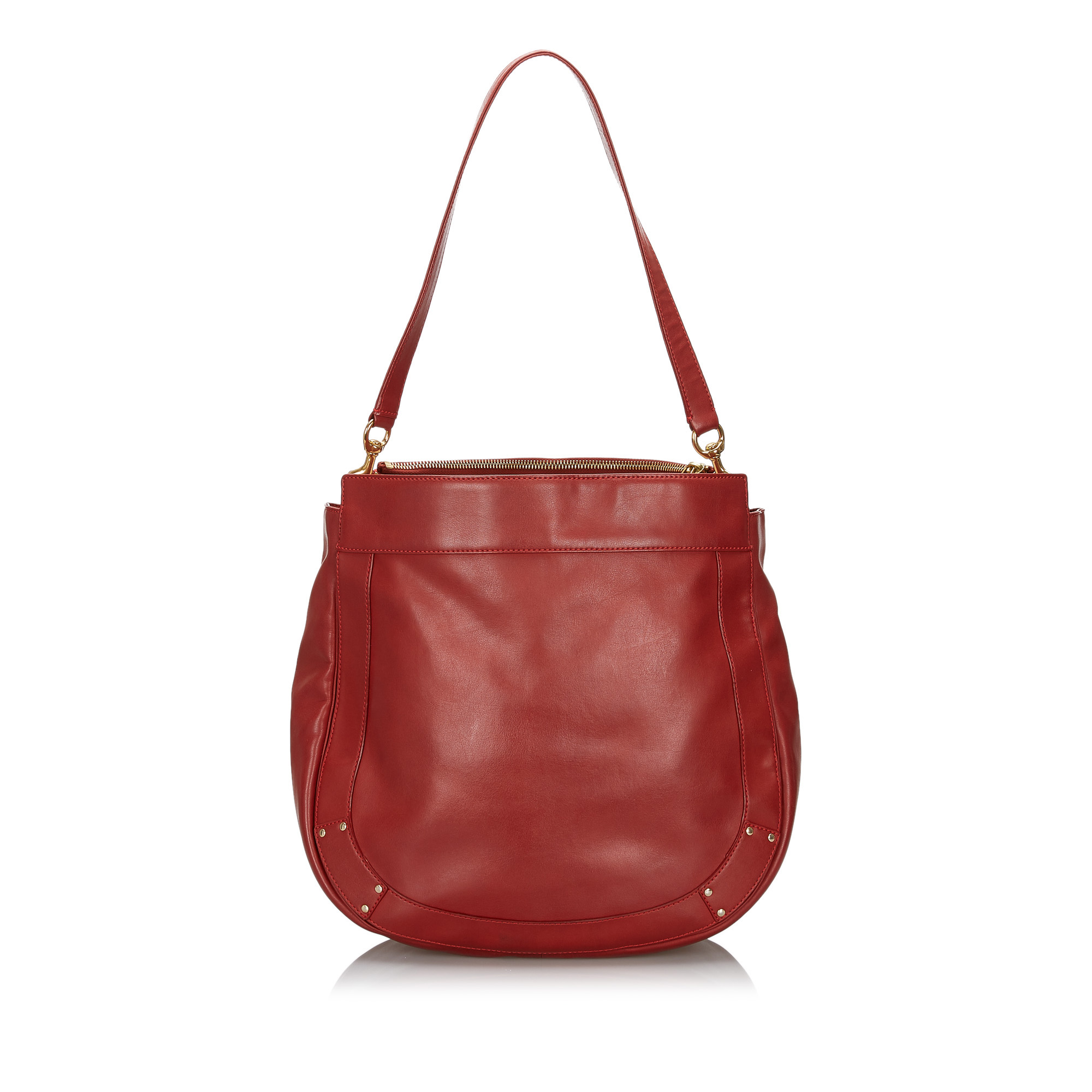 Chloe Leather Eden Tote Bag, the Eden tote bag features a leather body with a tassel detail, flat - Image 3 of 10