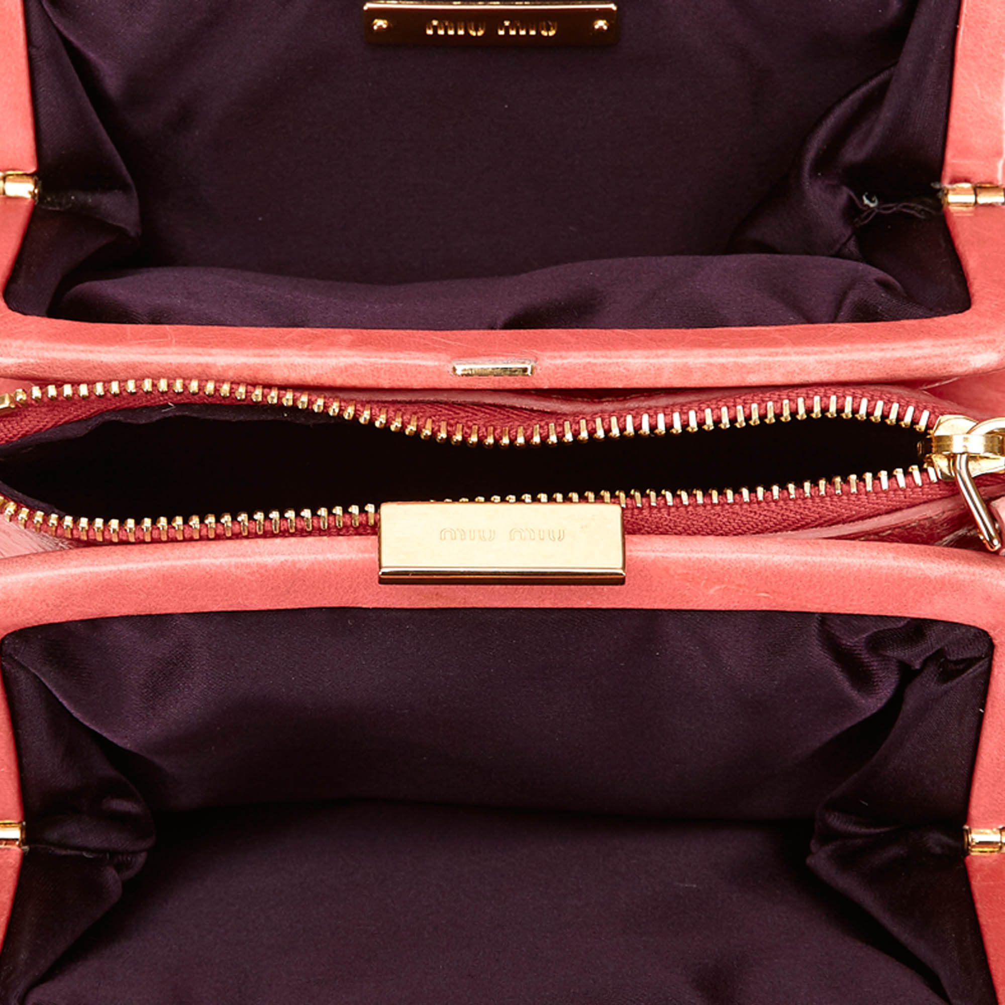 Miu Miu Gathered Leather Shoulder Bag, this shoulder bag features a gathered leather body, flat - Image 5 of 9