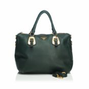 Prada Vitello Daino Leather Satchel, this satchel bag features a vitello daino leather body,