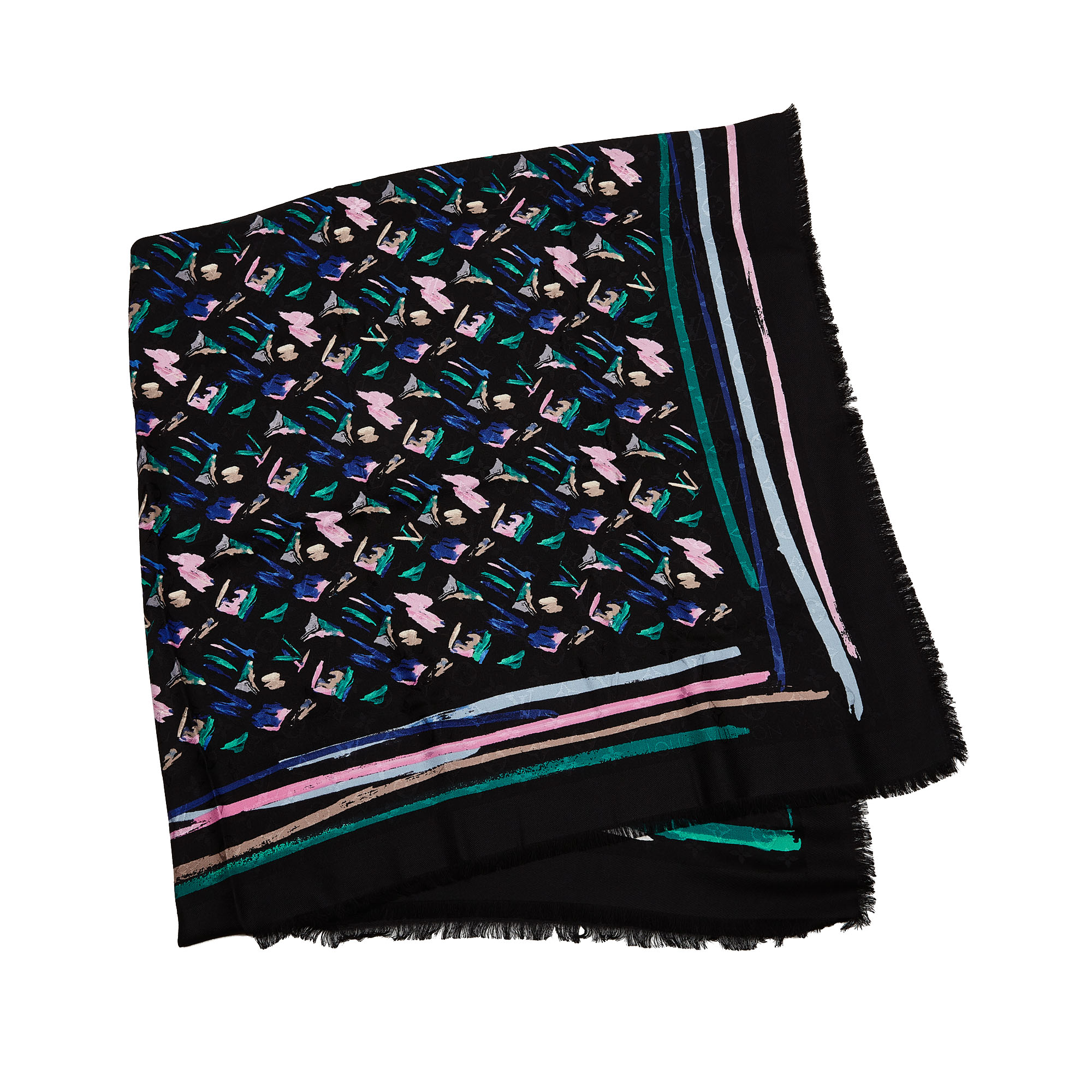 Louis Vuitton Splash Scarf, the Splash scarf features an abstract print on silk and wool, comes with - Image 5 of 6