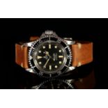 GENTLEMEN'S VINTAGE TUDOR OYSTER PRINCE SUBMARINER REF 7016/0 CIRCA 1970, Circular black dial with