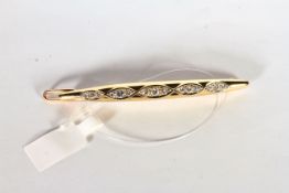 CARTIER DIAMOND SET HAIRCLIP, set with 15 round brilliant cut diamonds, stamped 18ct gold,