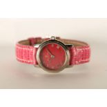 NOS LADIES BLANCPAIN LADYBIRD WRISTWATCH, circular pink mother of pearl dial with roman numerals,