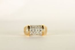 18CT HAND MADE PRINCESS CUT DIAMOND RING,set with 22 stones estimated as 1.88ct total, estimated