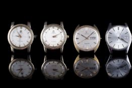 GROUP OF 4 OMEGA WRISTWATCHES INCL SEAMASTER COSMIC, all watches have circular cream, starburst
