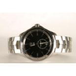GENTLEMENS TAG LINK CALIBRE 6 WRISTWATCH REF WAT2110, circular black dial with hour markers, date