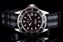 GENTLEMENS STEINHART OCEAN ONE DATE WRISTWATCH, circular black dial with dot hour markers and
