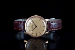 ***TO BE SOLD WITHOUT RESERVE*** GENTLEMENS OMEA DE VILLE WRISTWATCH REF. 111.046, circular gold