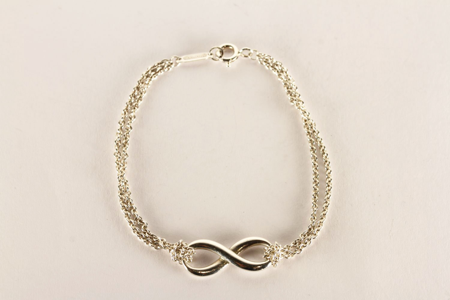 Tiffany & Co Infinity Bracelet, stamped sterling silver, approximate length 14.5cm, comes with a - Image 2 of 3