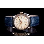 GENTLEMENS ROLEX OYSTER PERPETUAL 14CT GOLD WRISTWATCH REF. 6584 CIRCA 1954, circular patina dial