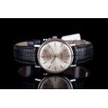 GENTLEMENS OMEGA AUTOMITC SEAMASTER DE VILLE WRISTWATCH, circular silver dial with silver hour