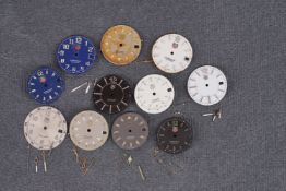 GROUP OF TAG HEUER DIALS HANDS SPARE PARTS, 11 TAG Heuer dials from models including Professional