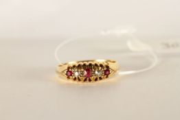 ***TO BE SOLD WITHOUT RESERVE - EX SHOP STOCK*** 5 Stone Ring, stamped 18ct yellow gold, finger size