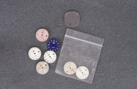 GROUP OF TAG HEUER LADIES DIAMOND DIALS HANDS SPARE PARTS, 7 TAG Heuer dials from models including