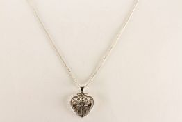 Clogau Heart Necklace, stamped sterling silver, approximate chain length 15 inches - 18 inches as