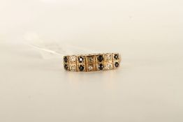 ***TO BE SOLD WITHOUT RESERVE - EX SHOP STOCK***2 Row Stone Set Ring, stamped 9ct yellow gold,