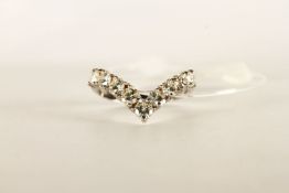 ***TO BE SOLD WITHOUT RESERVE - EX SHOP STOCK*** Diamond Wishbone Ring, stamped 18ct white gold,