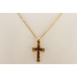 ***TO BE SOLD WITHOUT RESERVE - EX SHOP STOCK*** Gold Cross Necklace, stamped 9ct yellow gold, total