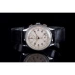 GENTLEMENS BREITLING CHRONOGRAPH WRISTWATCH, circular cream twin register dial with Arabic