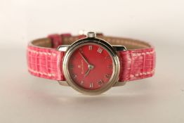 NOS LADIES BLANCPAIN LADYBIRD WRISTWATCH, circular pink mother of pearl dial with roman numerals,