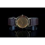 GENTLEMENS GUCCI WRISTWATCH REF. 3000.2.M, circular gold dial with gold hands, roman numeral bezel