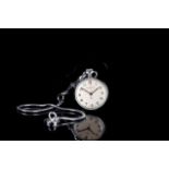 VINTAGE MONTE ANCRE POCKET WATCH, circular off white dial with arabic numerals and pencil hands,