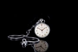 VINTAGE MONTE ANCRE POCKET WATCH, circular off white dial with arabic numerals and pencil hands,