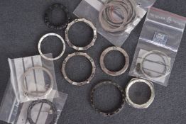 GROUP OF TAG HEUER & OTHER BRAND BEZELS, group of bezel including tag Heuer aquaracer, professional,