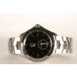 GENTLEMENS TAG LINK CALIBRE 6 WRISTWATCH REF WAT2110, circular black dial with hour markers, date