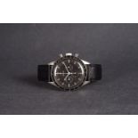 GENTLEMENS OMEGA SPEEDMASTER 'ED WHITE' CHRONOGRAPH WRISTWATCH REF. 105.003-64, circular black