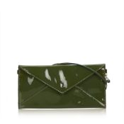 Fendi Patent Leather Shoulder Bag, this shoulder bag features a patent leather body, flat leather