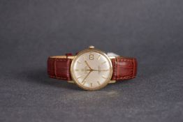 GENTLEMENS OMEGA SEAMASTER DE VILLE DATE WRISTWATCH, circular satin dial with applied gold hour