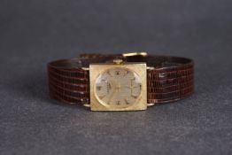 VINTAGE 14CT ART DECO LONGINES DRESS WATCH, oval pin strip dial, arrow and block hour markers,