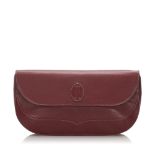 Cartier Leather Must de Cartier Clutch, the Must Line clutch features a leather body and a front