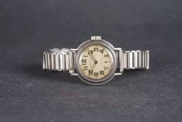 GENTLEMENS WALTHAM US MILITARY ORDNANCE DEPARTMENT ISSUED WRISTWATCH, circular patina dial with