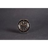 GENTLEMENS GRUEN PRECISION AUTOWIND OCEAN CHIEF DIVERS WRISTWATCH CIRCA 1950s, circular patina black