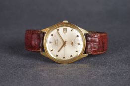 VINTAGE 18CT LONGINES AUTOMATIC ULTRA - CHRON, circular quarted dial with block hour markers, date