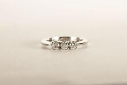 Trilogy Diamond Ring, set with 3 round brilliant cut diamonds totalling approximately 0.50ct, 4 claw