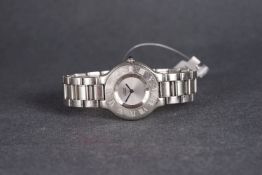 LADIES MUST DE CARTIER WRISTWATCH REF. 1330, circular silver dial with and inner minute track and