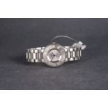 LADIES MUST DE CARTIER WRISTWATCH REF. 1330, circular silver dial with and inner minute track and