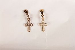 ***TO BE SOLD WITHOUT RESERVE - EX SHOP STOCK*** Pair of Cross Earrings, length approximately 16.