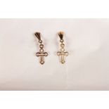 ***TO BE SOLD WITHOUT RESERVE - EX SHOP STOCK*** Pair of Cross Earrings, length approximately 16.