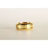 Tiffany & Co Ring, stamped 18ct yellow gold, 6.8mm wide, finger size K1/2.