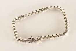 Tiffany Venetian Link Bracelet, stamped sterling silver, approximate total length 19cm.