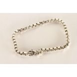 Tiffany Venetian Link Bracelet, stamped sterling silver, approximate total length 19cm.