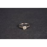 1.00ct Diamond Solitaire Ring, single brilliant cut diamond, weighing 1.00ct, four claw set in