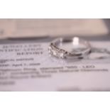 0.55ct Three stone diamond ring, Leo diamonds, estimated total weight 0.55ct, with IGI certificate