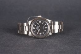 GENTLEMENS ROLEX OYSTER PERPETUAL EXPLORER PRECISION WRISTWATCH REF. 5500, circular black restored